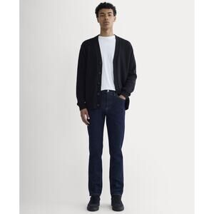 Everlane Men's Relaxed 4-Way Stretch Organic Jean | Uniform in Dark Indigo, Siz…
